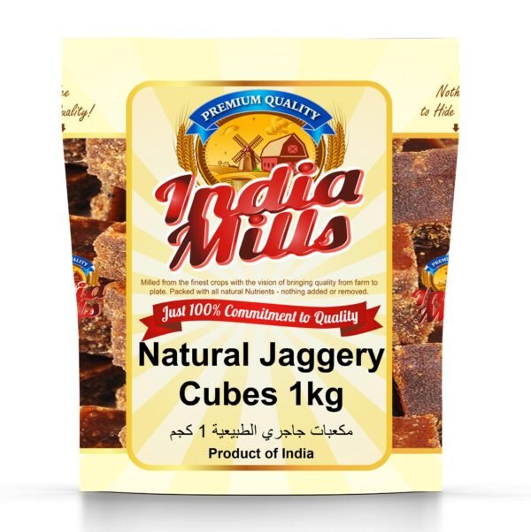 INDIA MILLS Natural Jaggery Cubes, 500 G